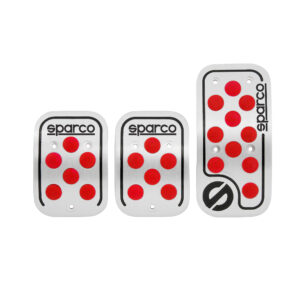 SPARCO -Pedales para carros manuales - tres piezas - Rojo